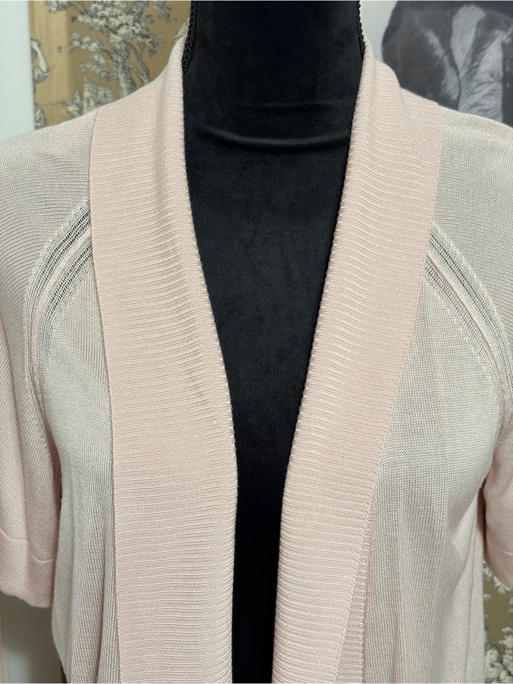 Baby Pink Women's Open-Front Sweater Cardigan